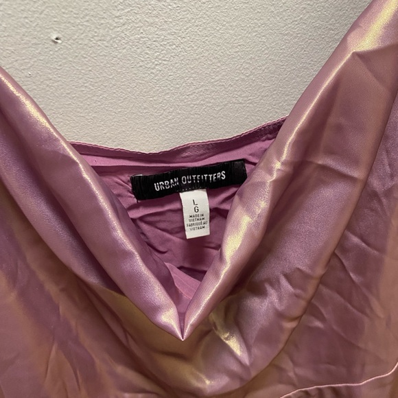 Mallory Metalic Asymmetrical Slip Dress - Picture 4 of 4